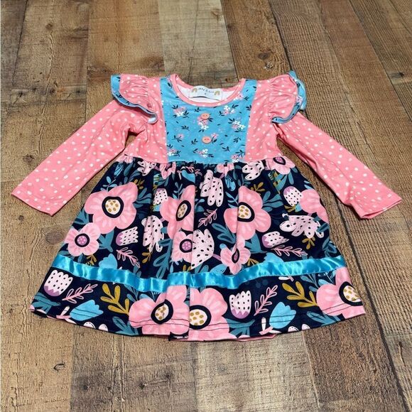 Abby & evie Pink Floral Dress boutique - Picture 5 of 13